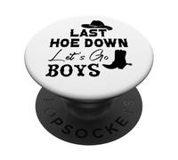 Last Hoe Down Bachelorette Party Cowboy Women Lets Go Girls PopSockets PopGrip Adesivo