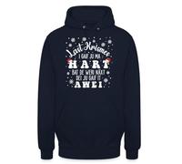 Last Krismes i gaif ju ma hart bat de weri näxt Last Christmas i gave You My Heart | Christmas X-Mas Felpa con cappuccio, blu navy, XXL
