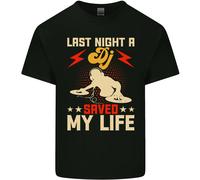 Last Night a Dj Saved My Life Djing T-Shirt Ragazzi Ragazze