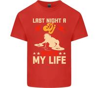 Last Night a Dj Saved My Life Djing T-Shirt Ragazzi Ragazze