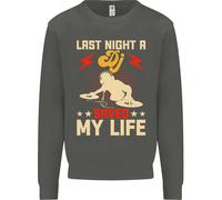 Last Night Un Dj Saved My Life Djing Bambini Felpa Maglione