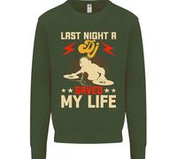 Last Night Un Dj Saved My Life Djing Bambini Felpa Maglione