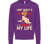 Last Night Un Dj Saved My Life Djing Bambini Felpa Maglione