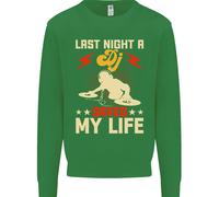 Last Night Un Dj Saved My Life Djing Bambini Felpa Maglione