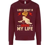 Last Night Un Dj Saved My Life Djing Uomo Felpa Maglione