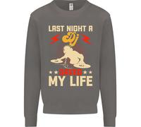 Last Night Un Dj Saved My Life Djing Uomo Felpa Maglione