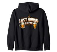 Last Round Crew - Divertente Squadra di Bevitori Felpa con Cappuccio