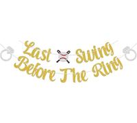 Last Swing Before The Ring Banner, Decorazioni per feste di addio al nubilato BaseBall, forniture per feste di fidanzamento per addio al nubilato, Last Margarita as a Senorita Party Decorazioni oro