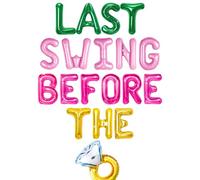Last Swing Before The Ring Banner Palloncini Golf Addio al nubilato Bridal Shower Party Decor Tennis Addio al nubilato Fidanzamento Matrimonio Doccia nuziale Forniture per feste
