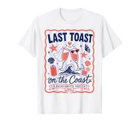 Last Toast On The Coast Bachelor Party Maglietta