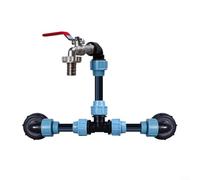 Lastdaytime Adattatore per serbatoio IBC per irrigazione da giardino, raccordo per tubo di scarico, facile installazione, bassa resistenza al flusso, PVC (1/2")