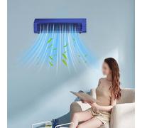 Lastdaytime Condizionatore d'aria a parete portatile, senza fori, installazione senza fili, telecomando per cucina, camera da letto, unità di raffreddamento bianca (blu - modello ricaricabile+