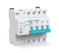 Lastdaytime Interruttore di misurazione WiFi intelligente per sistema Tuya, monitoraggio remoto della temperatura di tensione corrente, 63A 4 poli per sicurezza elettrica (4P)