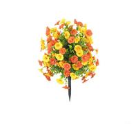Lastdaytime Morning Glory, pianta artificiale a forma di palla di erba, fiore in seta realistica con base a punte, per la decorazione della casa e del giardino