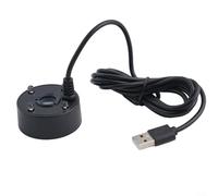 Lastdaytime Nebulizzatore alimentato tramite USB, 5 V, per serbatoi d'acqua e fontane per interni ed esterni, con cavo lungo ed effetti di luce colorati (nero)