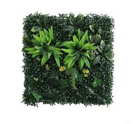 Lastdaytime Pannelli da parete in erba verde artificiale, tappetino per piante, recinzione per la privacy, per interni ed esterni, decorazione da giardino, 50 x 50 cm (C)