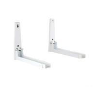 Lastdaytime Scaffale da parete in acciaio inox per microonde, con design pieghevole e regolazione telescopica per un posizionamento ottimale del forno (bianco)