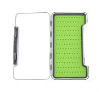 Lastdaytime Scatola per attrezzatura da pesca a mosca in silicone impermeabile con coperchio trasparente, design resistente alle cadute e slot per schede in silicone stabile per riporre le mosche