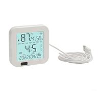 Lastdaytime Sensore di temperatura e umidità WiFi con display LCD per app Tuya, retroilluminazione movimento a infrarossi, termometro per ambienti alimentato tramite USB