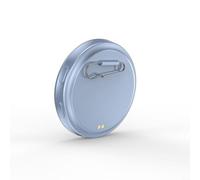 Lastdaytime Smart Badge elettronico con display HD da 1,7", 30 ore di utilizzo, per GIF anime e condivisione di foto (blu)