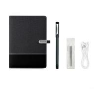 Lastdaytime Smart Pen Notebook Set di note in tempo reale Digitalizzazione Bluetooth compatibile Lavagna di scrittura a mano Conversione del testo Materiale ABS Design portatile 17,5 x 24 x 5 cm Nero