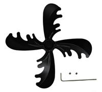 Lastdaytime Ventola per camino a 4 pale in lega di alluminio alimentata a calore, compatibile con la maggior parte delle stufe per una circolazione dell'aria efficiente nella stanza (argento)