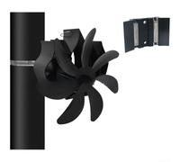 Lastdaytime Ventola per stufa a base magnetica alimentata a calore, struttura in lega di alluminio progettata per migliorare la circolazione del calore nella stanza in modo silenzioso ed efficiente