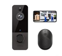 Lastdaytime Videocamera intelligente per campanello con risoluzione 720P, campanello USB e rilevamento del movimento PIR per una maggiore sicurezza