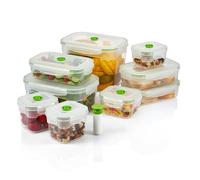 Lasting Freshness - Set di contenitori sottovuoto per alimenti, 19 pezzi, rettangolari