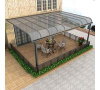 Lastra Copertura in Policarbonato Isolamento Antipioggia Trasparente PC Pannello Sostituzione del Rivestimento per Serra Elevata Trasmissione luminosa Flessibile Facile Tagliare(Gray,185x100cm)