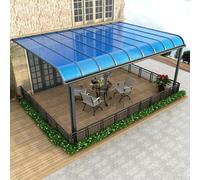 Lastra Copertura in Policarbonato Isolamento Antipioggia Trasparente PC Pannello Sostituzione del Rivestimento per Serra Elevata Trasmissione luminosa Flessibile Facile Tagliare(Blauw,60x300cm)