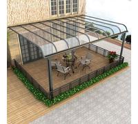 Lastra Copertura in Policarbonato Isolamento Antipioggia Trasparente PC Pannello Sostituzione del Rivestimento per Serra Elevata Trasmissione luminosa Flessibile Facile Tagliare(Transparent,80x500cm)