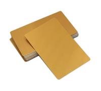 Lastra di alluminio colorata, Lamiere in lega di alluminio 86x54 mm (3,4x2,1 pollici) Spessore 0,2-0,5 mm Multicolore Confezione da 50(Gold,0.2mm)