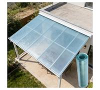 Lastra di Copertura in Policarbonato Copertura per Tetti di Serre Plastica Resistente Raggi UV Impermeabile per Giardinaggio, Agricoltura, Verande(0.6x4m/1.97x13.12ft)