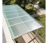 Lastra di Copertura in Policarbonato Pannelli Pannelli Trasparenti Impermeabili Lastra Plastica Trasparente Isolante per Serre, Rimesse, Tettoie Auto(0.5x8m/1.64x26.24ft)