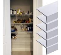Lastra di copertura per mensola in metallo Scaffali personalizzabili per dispensa, mensole da cucina bianche con finto legno, ripiani in PVC finito per impermeabilità/resistenti all'olio (45,5 x 16 x