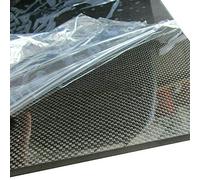 Lastra in fibra di carbonio 0.2 mm x 200 mm x 400 mm , per telaio drone fai-da-te, ecc Pannello in fibra di carbonio puro(Fibra ad armatura a tela, lucida)