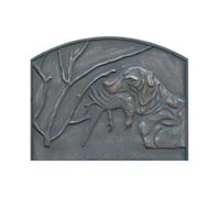 Lastra in ghisa per camino decoro CATTURA CM. 48 × 38 H SP. 1,6 cm DS