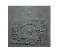 Lastra in ghisa per camino decoro FOCOLARE CM. 69 × 68 H SP. 1 cm DS