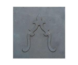 Lastra in ghisa per camino decoro Giglio CM. 110× 80 H SP. 1,2 cm DS