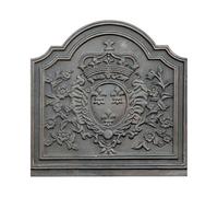 Lastra in ghisa per camino decoro GIGLIO REALE CM. 50 × 50 H SP. 2 cm DS