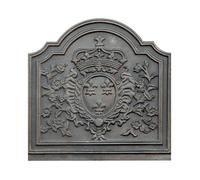Lastra in ghisa per camino decoro GIGLIO REALE CM. 50 × 50 H SP. 2 cm DS