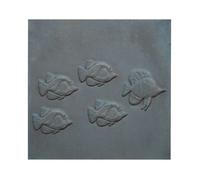 Lastra in ghisa per camino decoro PESCI CM. 80 × 60 H SP. 1,2 cm DS