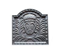 Lastra in ghisa per camino decoro REGNO CM. 50 × 50 H SP. 2,2 cm DS