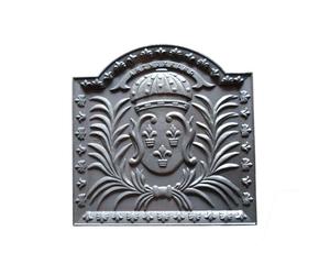 Lastra in ghisa per camino decoro REGNO CM. 50 × 50 H SP. 2,2 cm DS