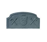 Lastra in ghisa per camino decoro SPADE CM. 120 × 60 H SP. 1,6 cm DS