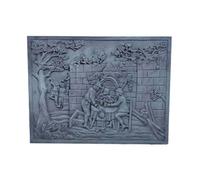 Lastra in ghisa per camino decoro TAVERNA CM. 80 × 60 H SP. 1,2 cm DS