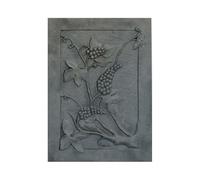 Lastra in ghisa per camino decoro UVA CM. 50 × 70 H SP. 1 cm DS