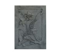 Lastra in ghisa per camino decoro UVA CM. 50 × 70 H SP. 1 cm DS