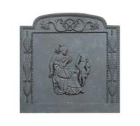 Lastra in ghisa per camino decoro VENERE CM. 80 × 80 H SP. 1,2 cm DS
